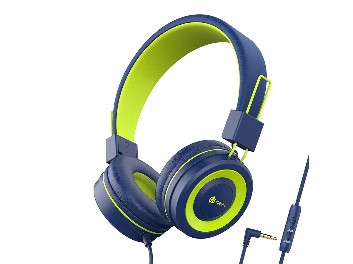 ICLEVER Wired Kids Headphones C01-1702N-41 HS14, 3,5mm, Mic, blue/green (6972312838661)