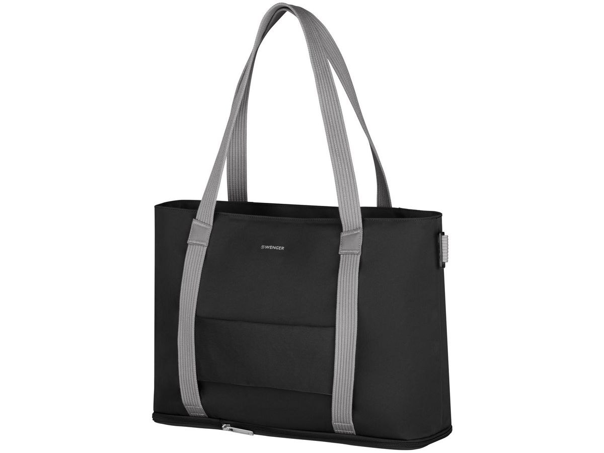 WENGER Motion Deluxe Tote 15.6 Inch 612543 Laptop Tote Chic Black (7613329177945)