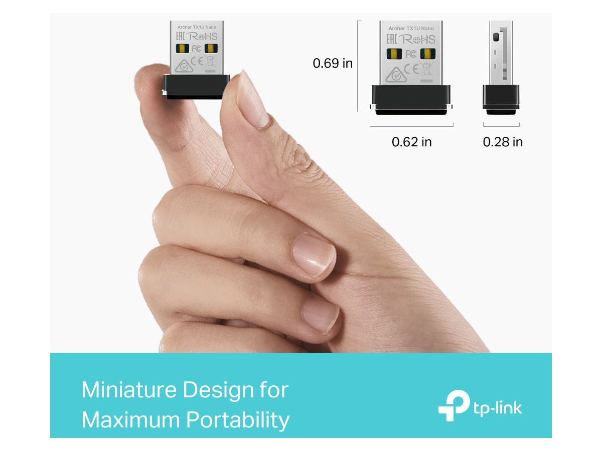 TP-LINK Nano WiFi 6 USB Adapter Archer TX1U Nano AX300 (8885021370965)