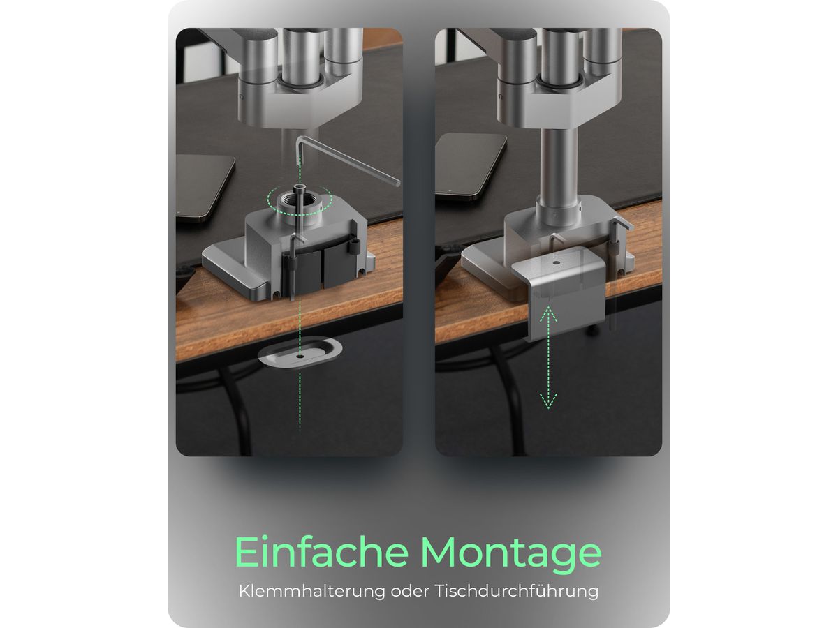 ICY BOX Triple Monitor Stand IB-MS525-T 17-30 inch 1-7kg silver grey (4250078174196)