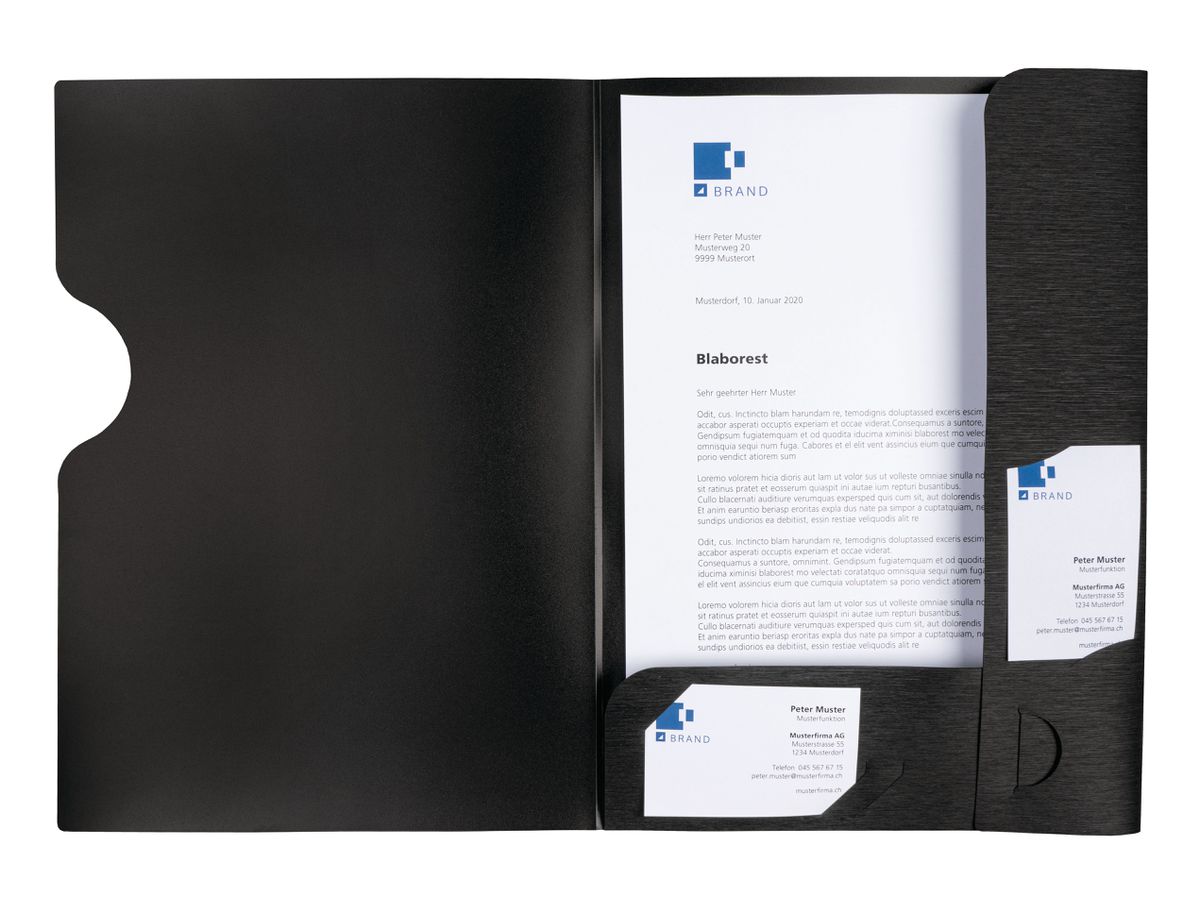 KOLMA Cartella present.LineaVerde A4 10.006.06 nero, PP, Sand, recycling (7611967100820)