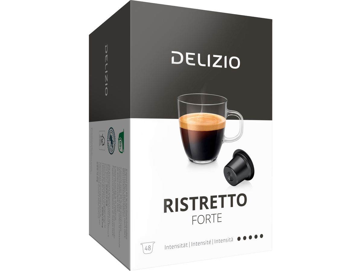 DELIZIO Caffè in capsule 10168380 Ristretto 48 pezzi (7617014186052)