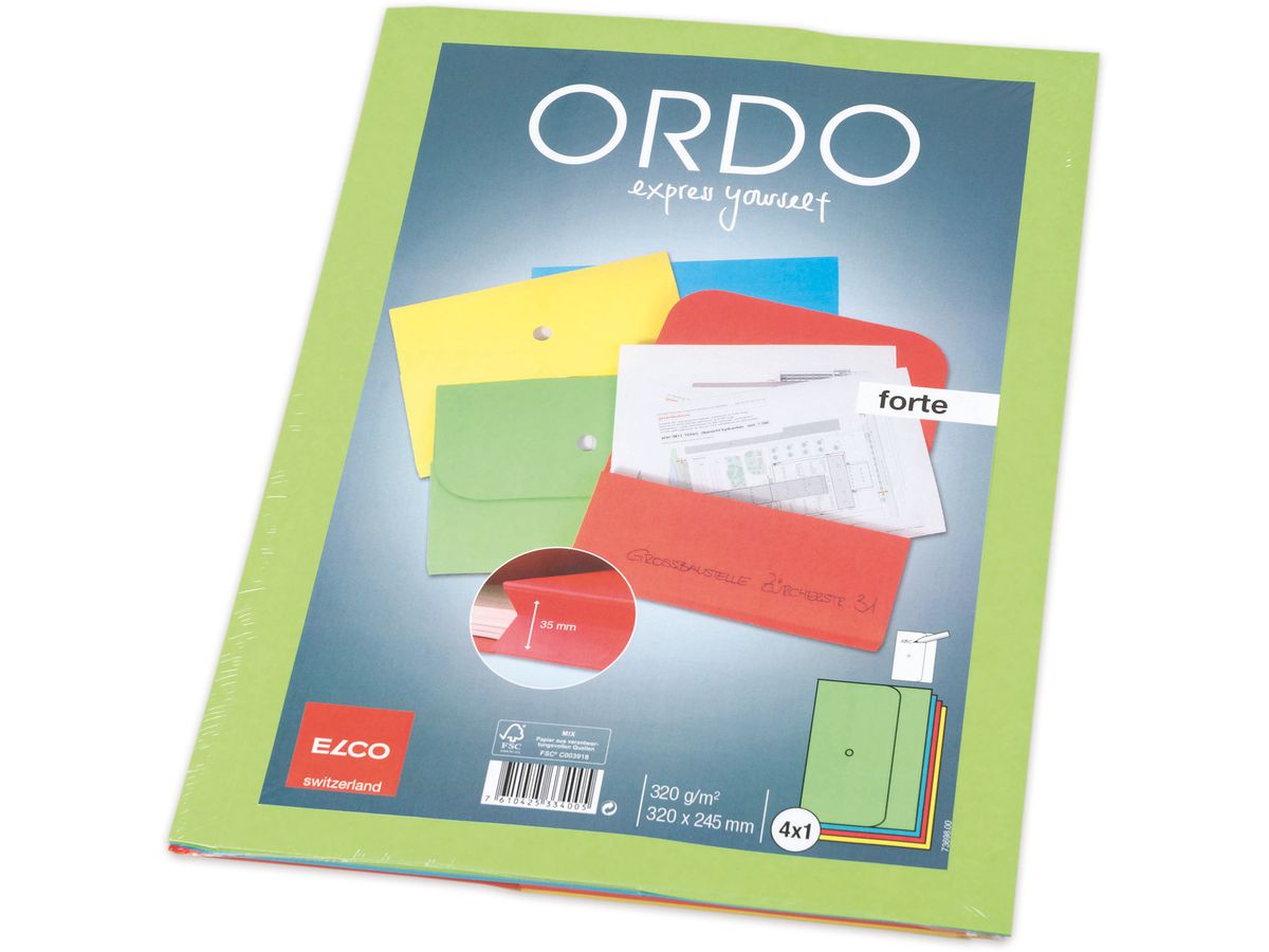 ELCO Cartella di organiz. Ordo A4 73698.00 prestige, ass. 4 pezzi (7610425334005)