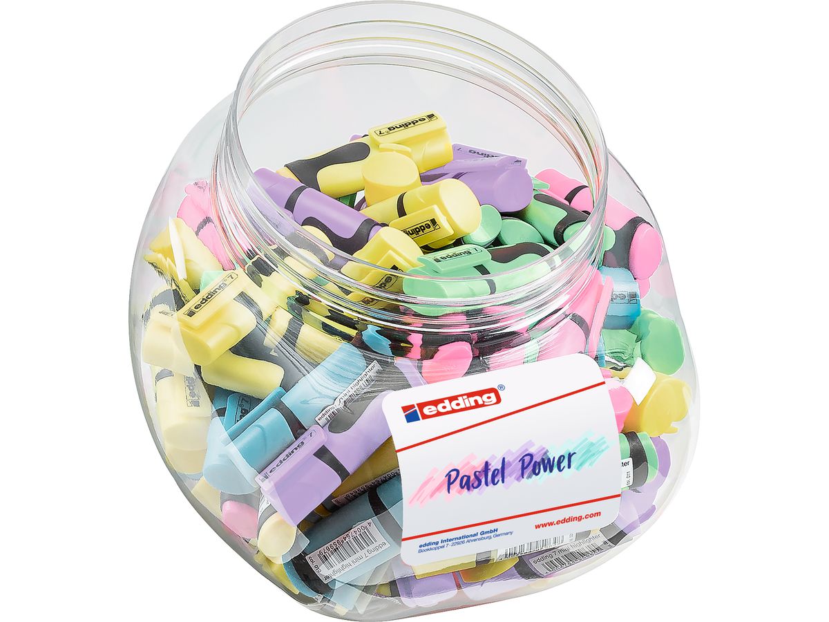 EDDING Textmarker Mini 7 004284 ass., 100 Stück (4057305023384)