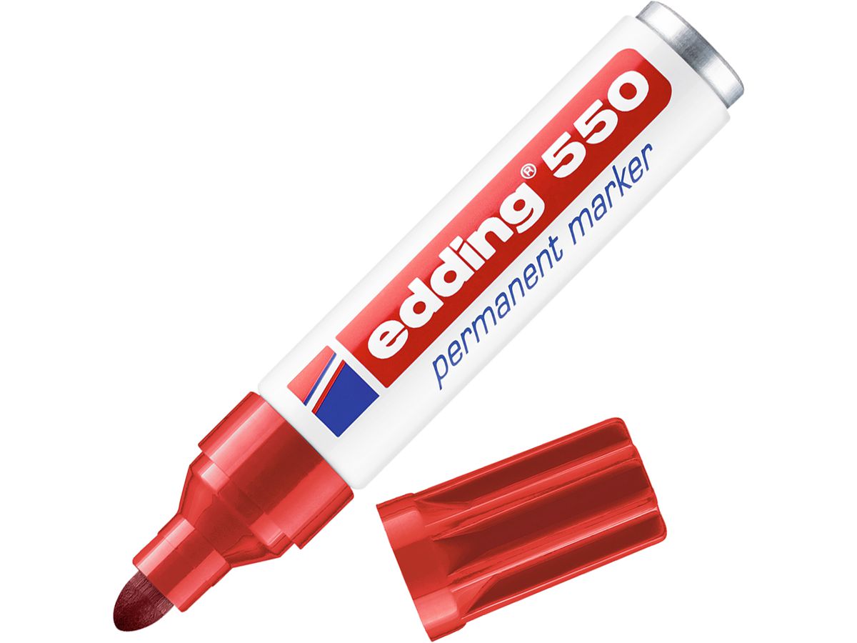 EDDING Permanent Marker 550 3-4mm 550-2 rosso (4004764023776)