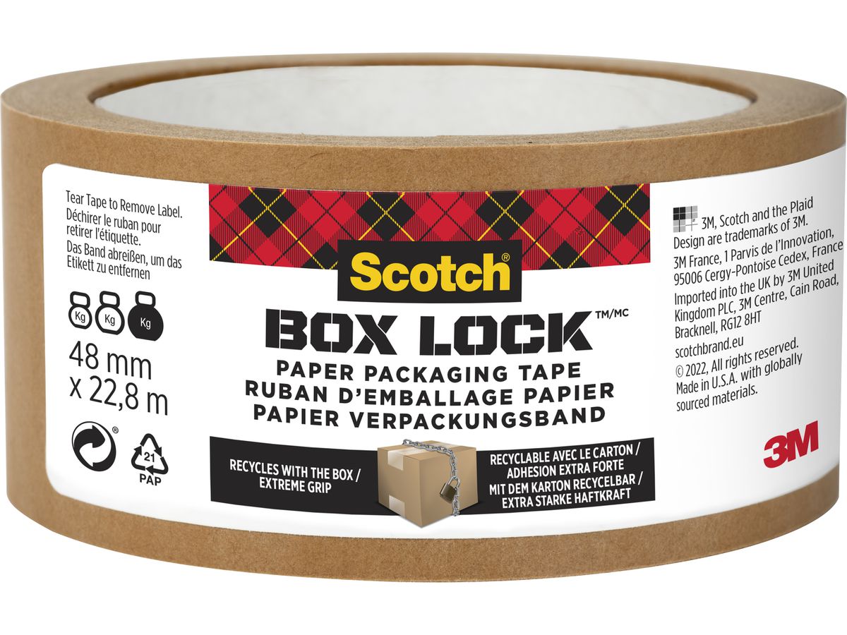 SCOTCH Verpackungsband 48mmx22.8m 785023EF8GC Papier (0076308410247)