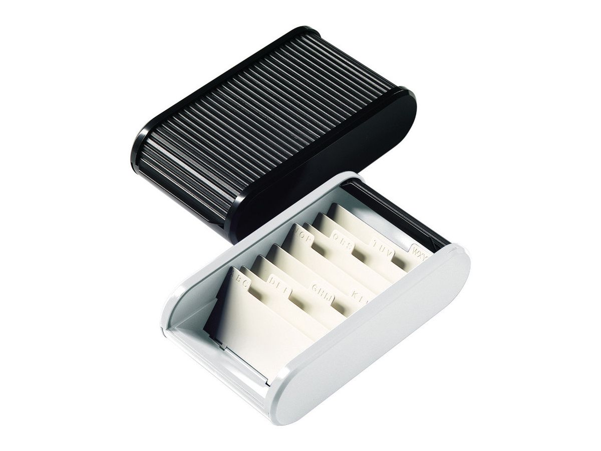 HELIT Visitenkarten-Box H6218095 schwarz 67x136x240mm (4012086021172)