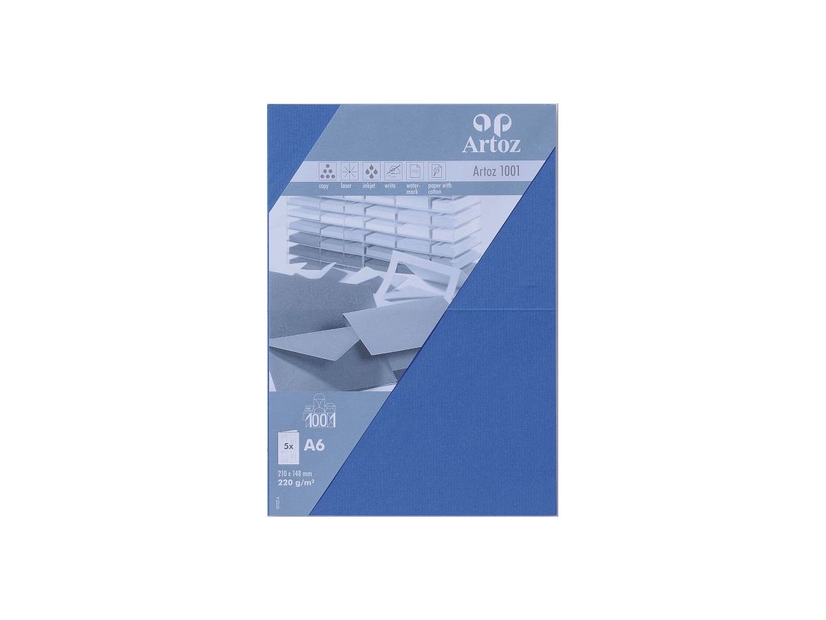 ARTOZ Karten 1001 A6 107322264 220g, royal 5 Blatt (7612450248081)