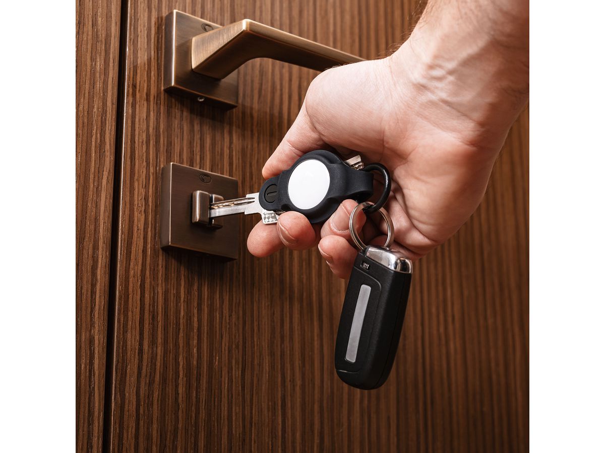 KEYSMART Air Flex Silicone KS041-BLK Key Holder for AirTag, Black (0810024053964)