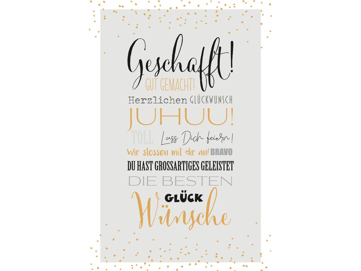 ABC Biglietto d'auguri esame DE B6 52305 Passato (7611119215846)