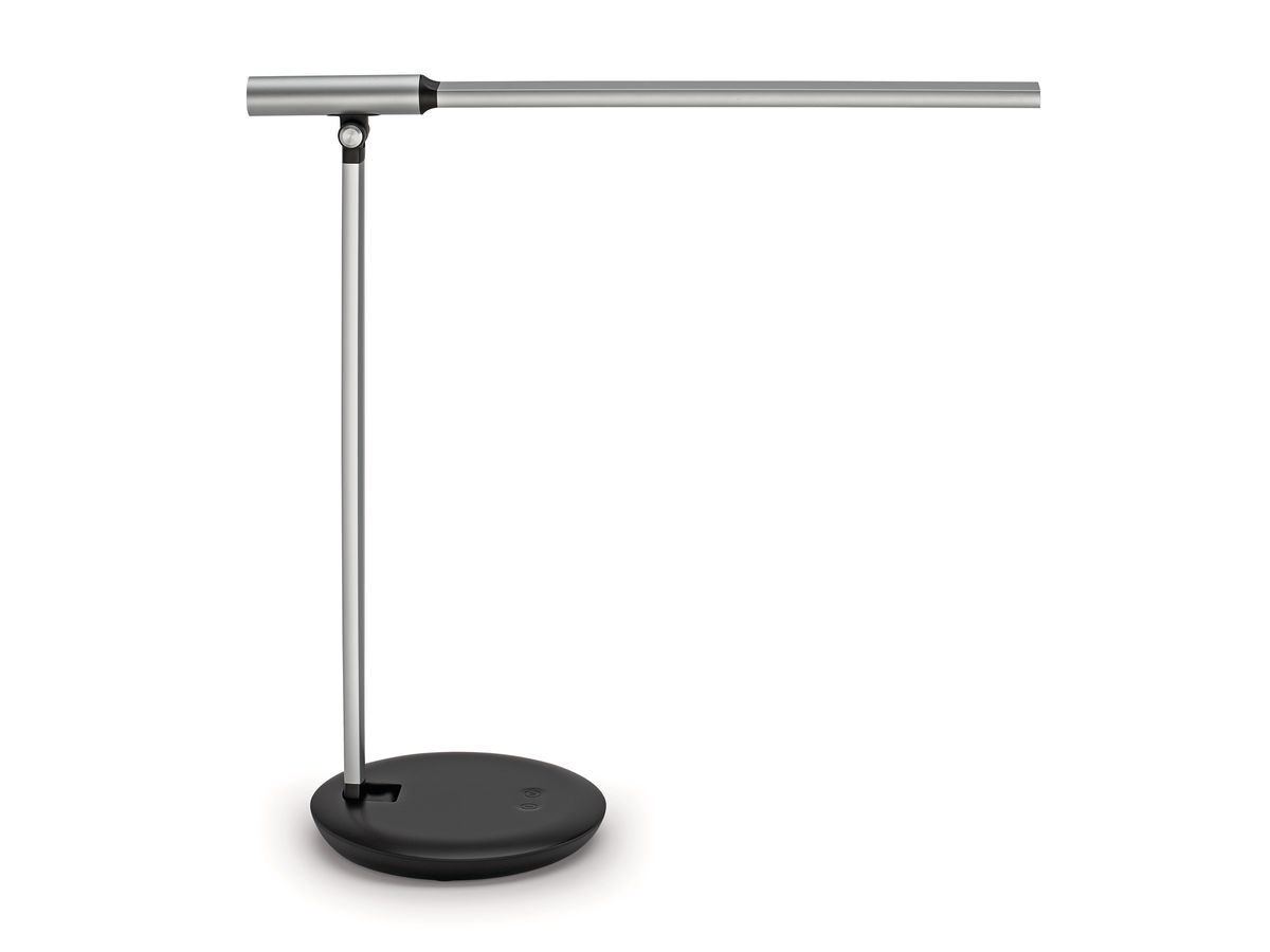 MAUL LED-Tischleuchte MAULrubia 51.50 silber, dimmbar, USB (4002390075350)