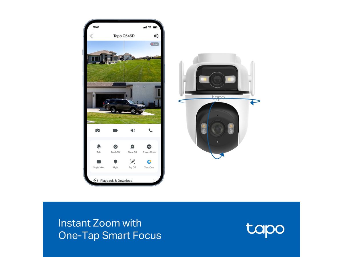 TP-LINK Outdoor Dual Lens Security Cam Tapo C545D Pan/Tilt (8885020629262)