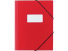 EROLA Dossier à élastique 650my A4 33299F rouge carton fibre a. fenêtre (7640114443428)