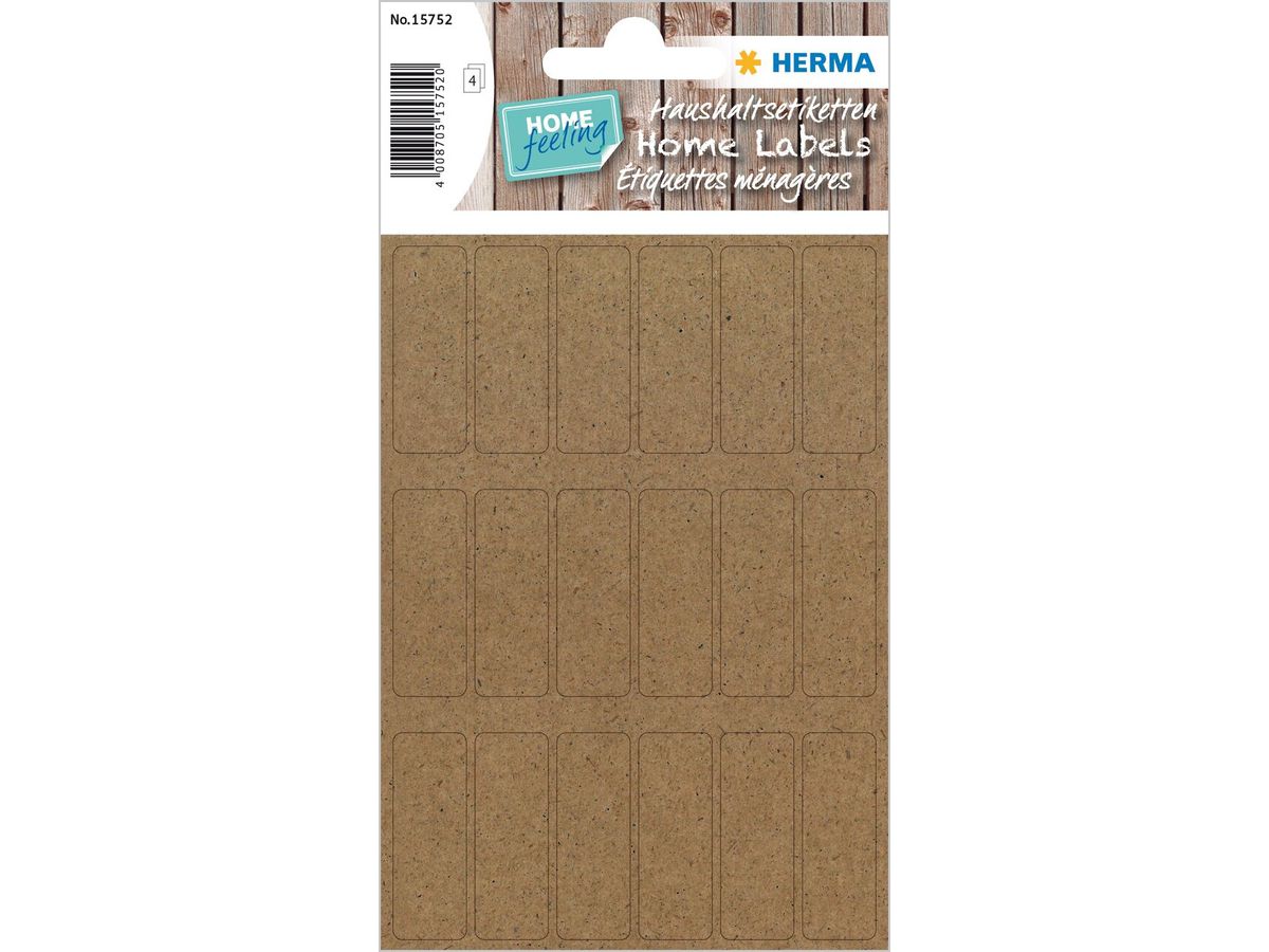 HERMA Étiquettes Home 12x34mm 15752 en papier silphie 72 pcs. (4008705157520)