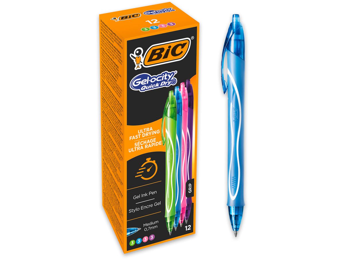 BIC Gel-ocity quick dry 0.7mm 964826 Fun ass. 12 pezzi (3086123538146)