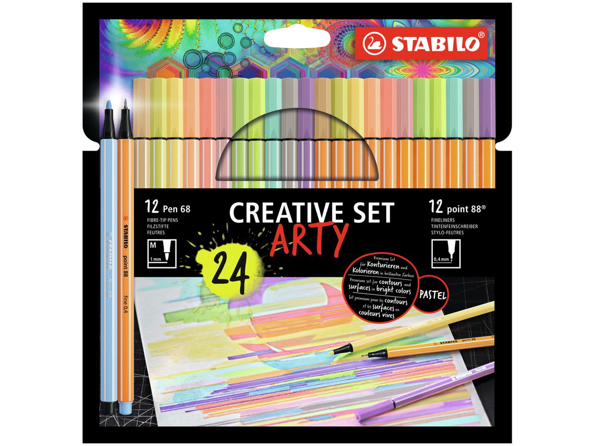 STABILO Set creativo Arty 8868/24-1-20-6 Pastel 24 pcs. ass. (4006381582339)