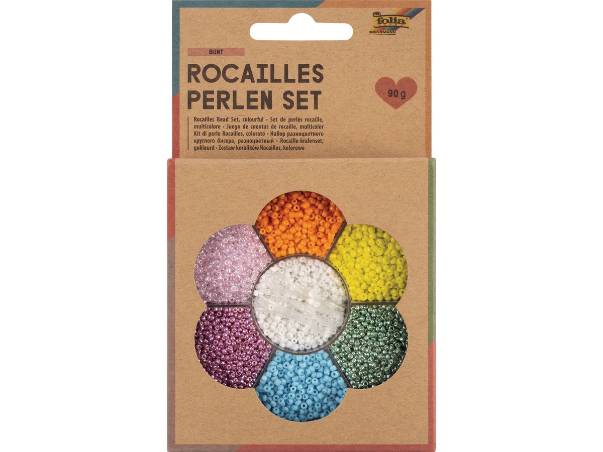 FOLIA Set di perline 12907 Multi Colore (4001868129373)