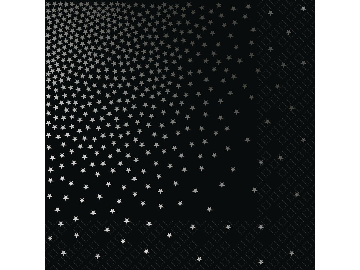 STEWO Serviettes Davis 33x33cm 2572522570 noir, FSC Mix 20 pièces (7630050876152)