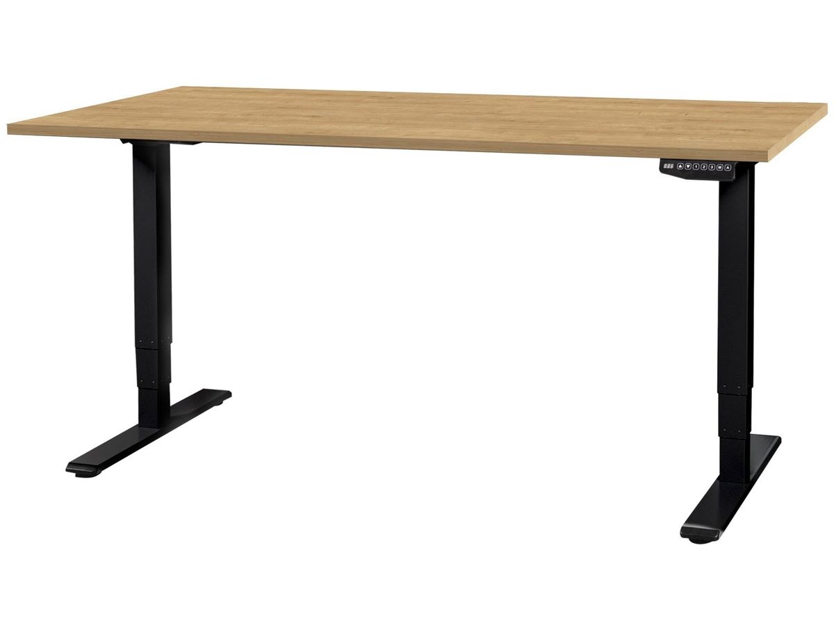 CONTINI Table de bureau 160x80cm 108175 chêne/noir, ET225E (9470108175008)