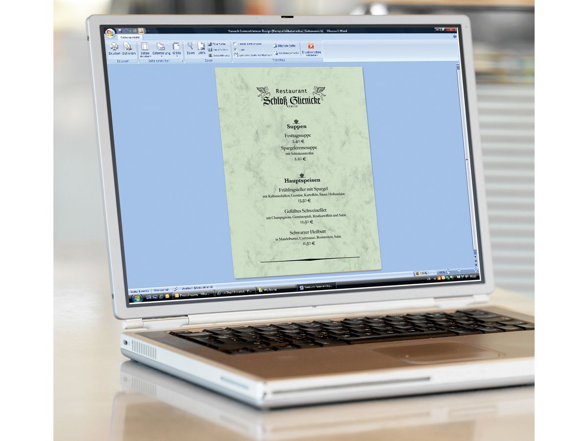 SIGEL Design-Papier A4 DP263 90g, Marmor 100 Blatt (4004360937972)