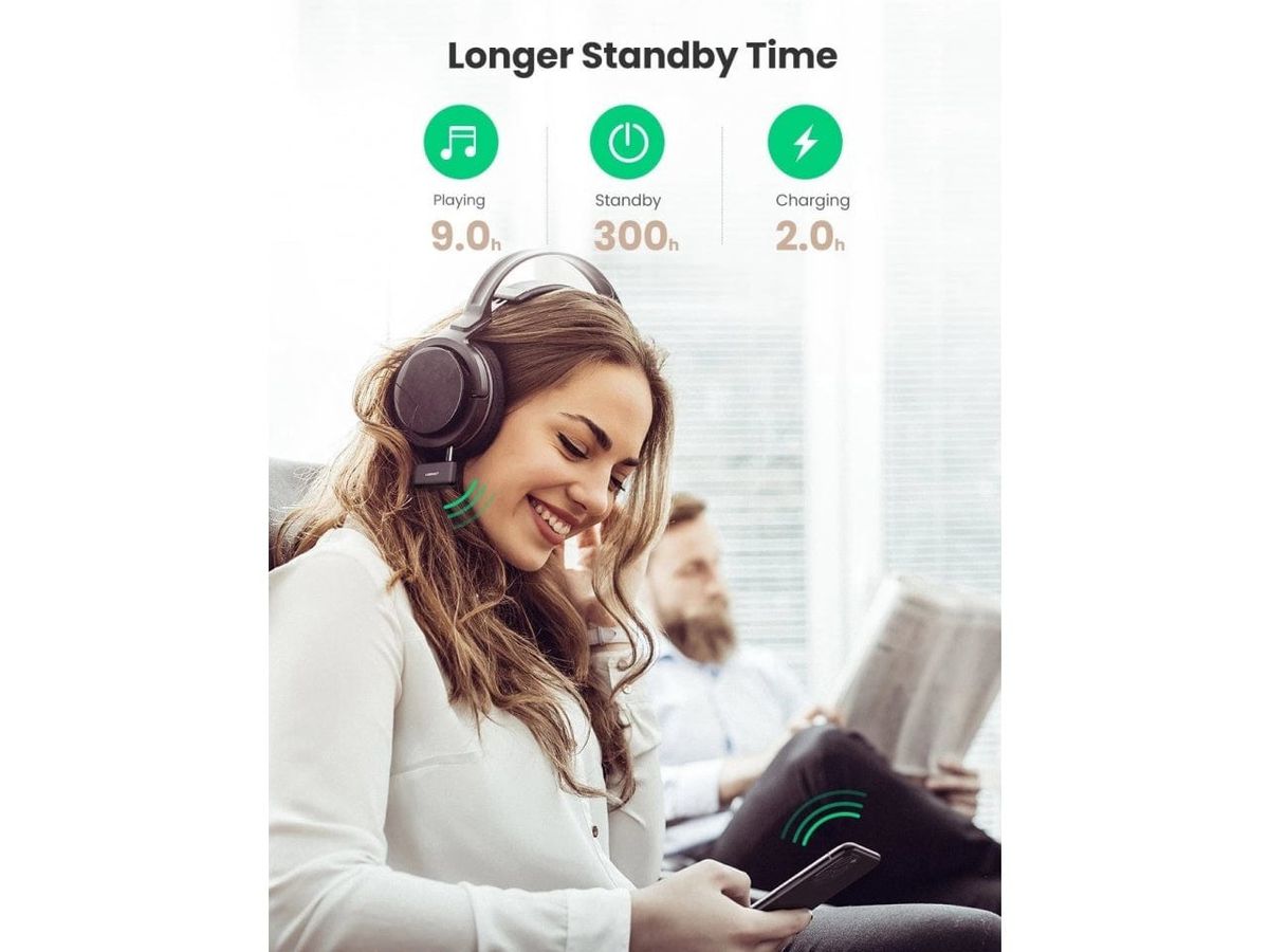 UGREEN Car BT 5.0 Receiver 70303 Audio Adaper 3.5mm AUX,Bl.(BB) (6957303873036)