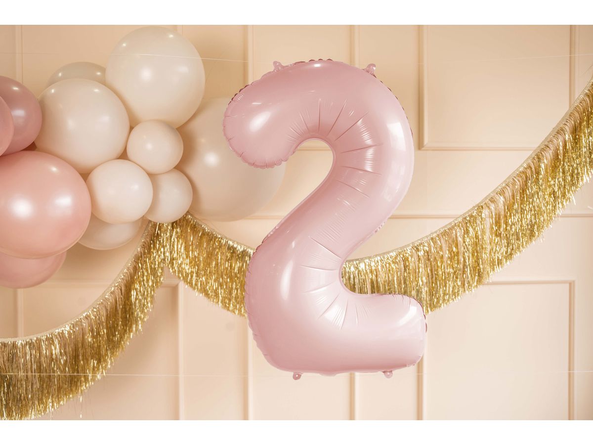 PARTYDECO Folienballon Ziffer 2 72cm FB230P2081J rosa (5904555034228)