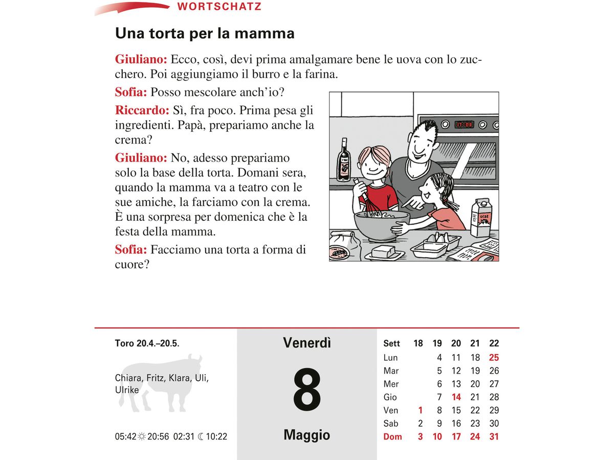 HARENBERG Abreisskalender 2026 2111000+26 Italienisch DE, IT 12.5x16cm (9783840035852)