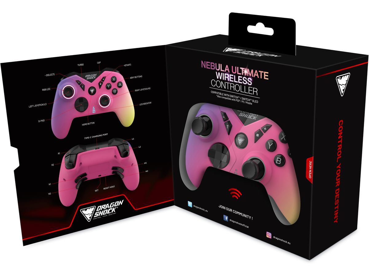 DRAGONSHOCK DS NEBULA PRO Wireless Ctrl. DSCPNSW-CD NSW, Candy (5425025593903)