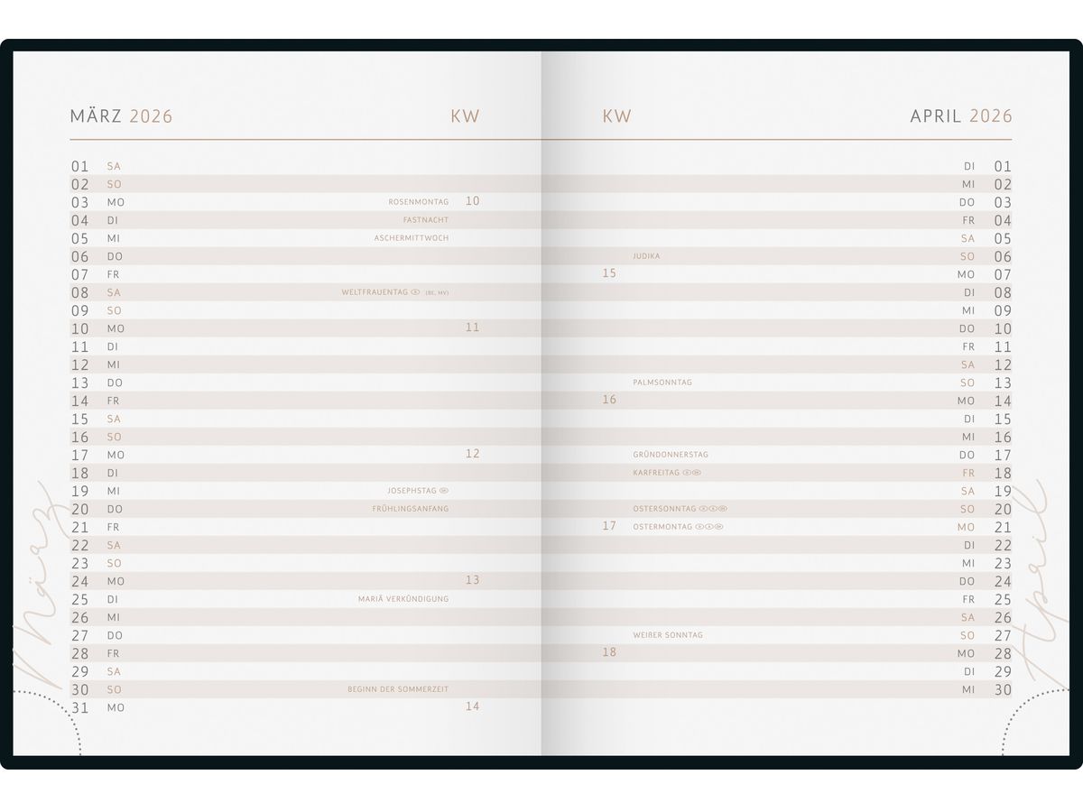 RIDOIDE Agenda poche Design Line 2026 7013603026.26 1S/2P Night AL 12x16cm (4003273789296)