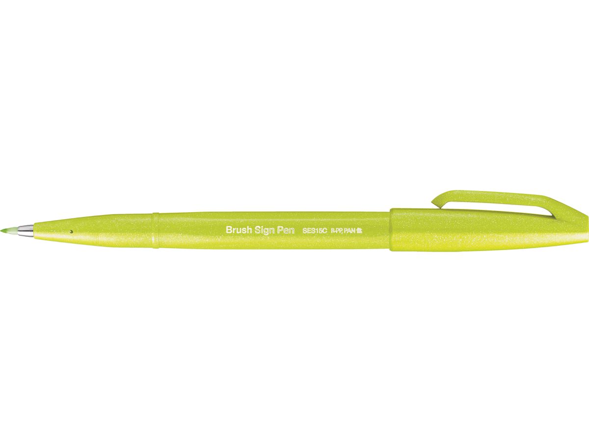 PENTEL Brush Sign Pen SES15C-K2X verde lime (4902506412942)