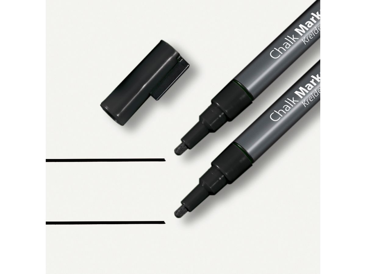 SIGEL Kreidemarker 1-2mm BA177 schwarz 2 Stück (4004360794551)