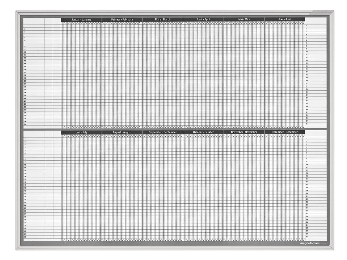 MAGNETOPLAN Planer p. Vacanze/Attività 3703155 7 giorn. 30 col. 1200x900mm (4013695012278)