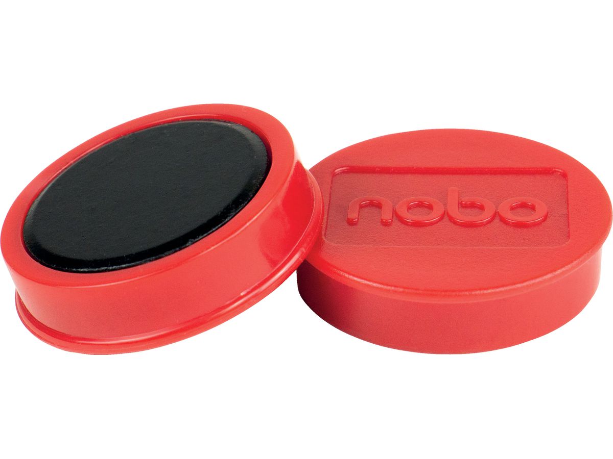 NOBO Calamita rotonda 38mm 1915314 rosso 10 pezzi (5028252611367)