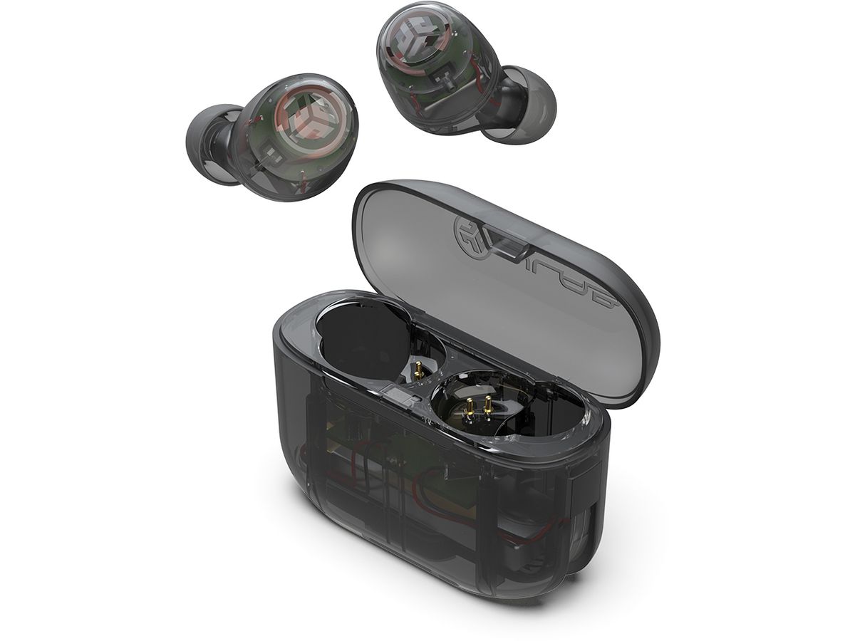 JLAB Go Pop+ Earbuds IEUEBGAIRPOPRCLR124 True Wireless, Clear (0810119070517)