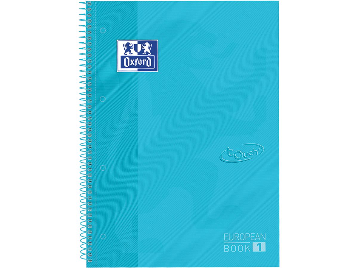 OXFORD Spiralbuch A4+ 400138327 liniert, pastellblau 80 Blatt (8412771035501)