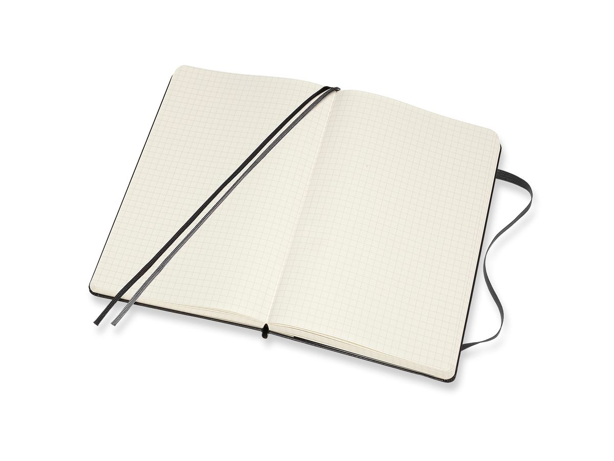 MOLESKINE Notizbuch HC L/A5 628011 kariert, schwarz, 400 Seiten (8058647628011)