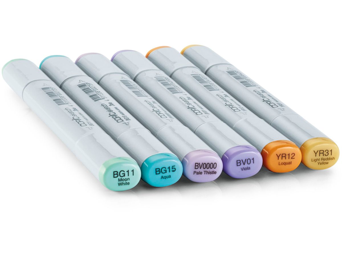 COPIC Marker Sketch 21075667 Set Pale Pastels, 6 Stück (4511338052686)