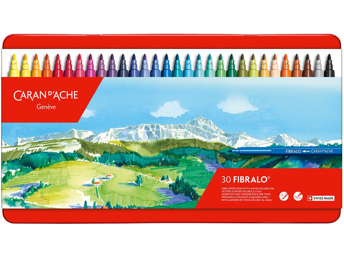 CARAN D'ACHE Feutres Fibralo M 185.330 30-couleurs ass. (7610186303302)