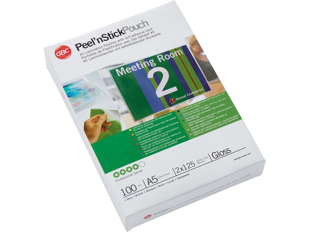 GBC Pochettes à plastifier A5 3747244 brillant, 125my 100 pcs. (0033816067400)
