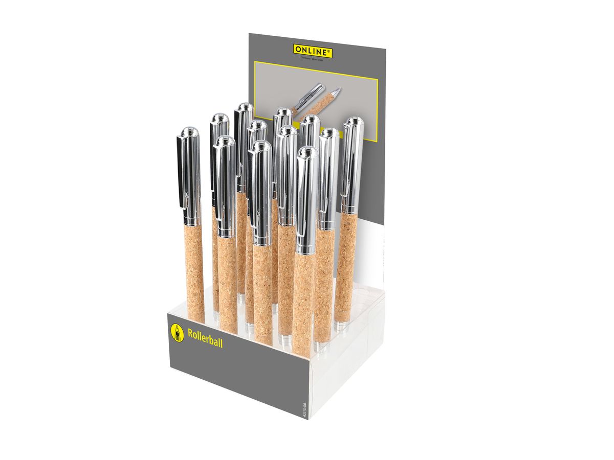 ONLINE Display Pet Rollerball 30167/12 Cork Pen 12 pcs. (4014421301673)