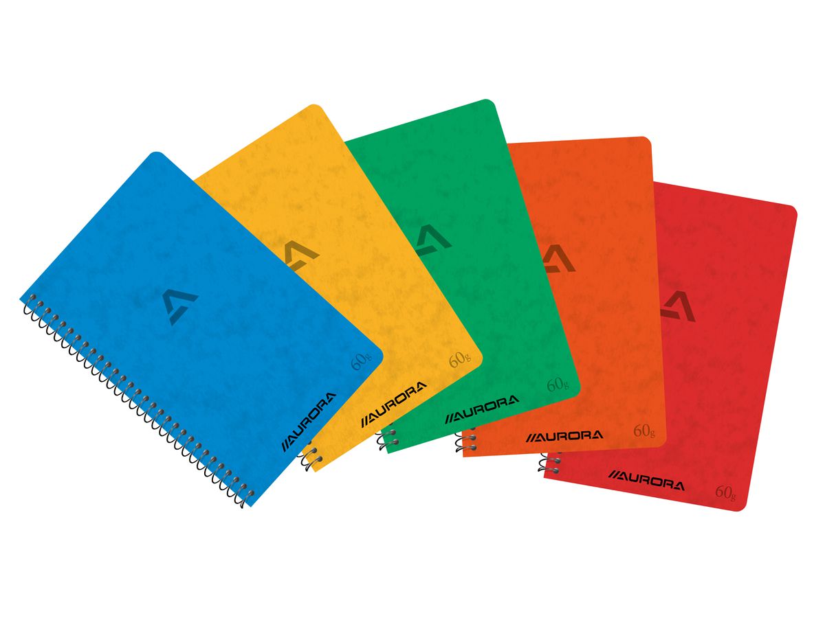 AURORA Taccuino a spirale 10,5x16cm 1660GQ5 assortito,a scacchi 5mm 120 p. (5411028020041)