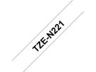 PTOUCH Nastro,non lam. nero/bianco TZe-N221 PT-300 9 mm (4977766693264)