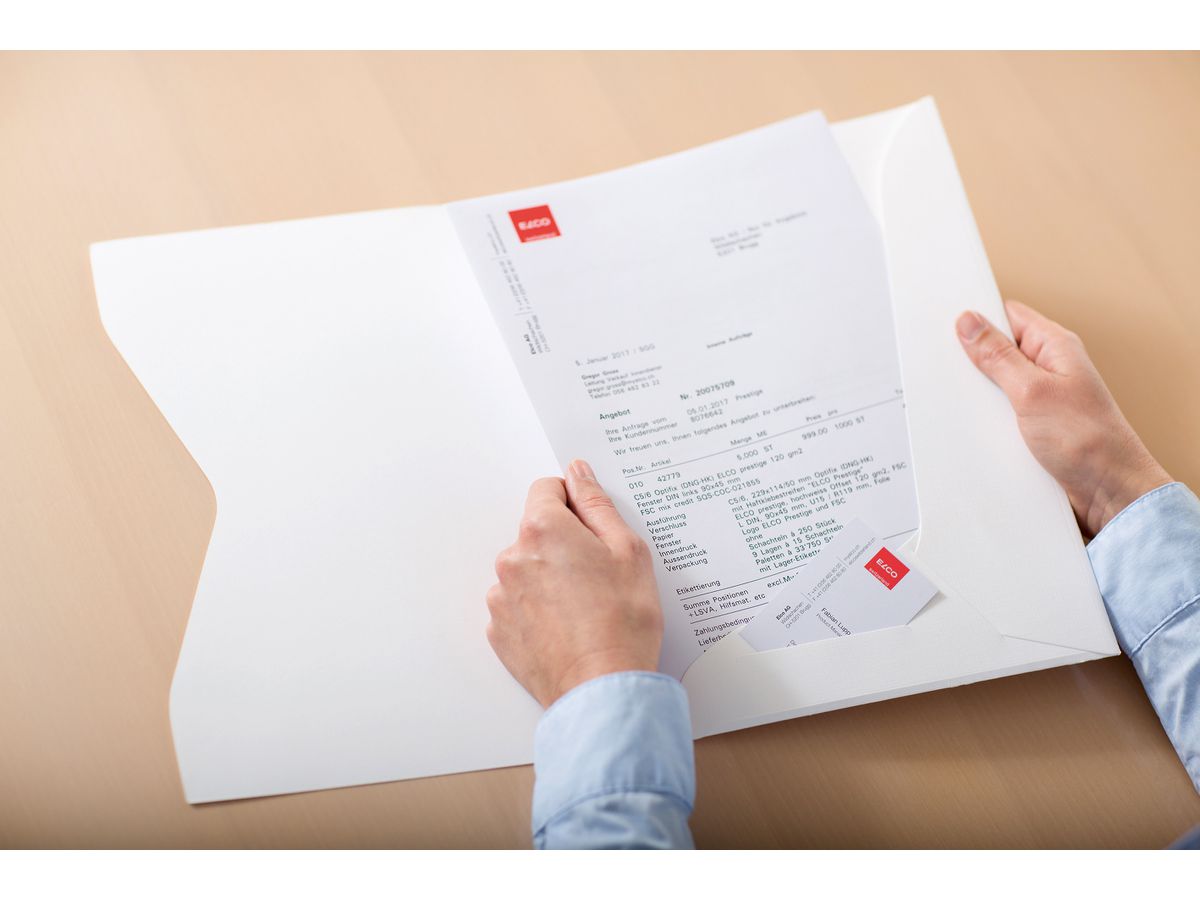 ELCO Cartella offerta Prestige A4 29450.33 bianco 10 pezzi (7611722018766)