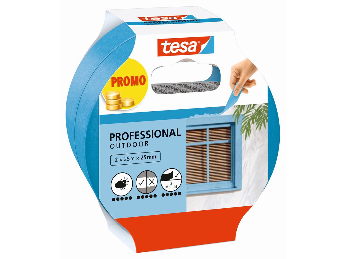 TESA Malerband Professional 56250-00000 Outdoor 25mx25mm (4042448149930)