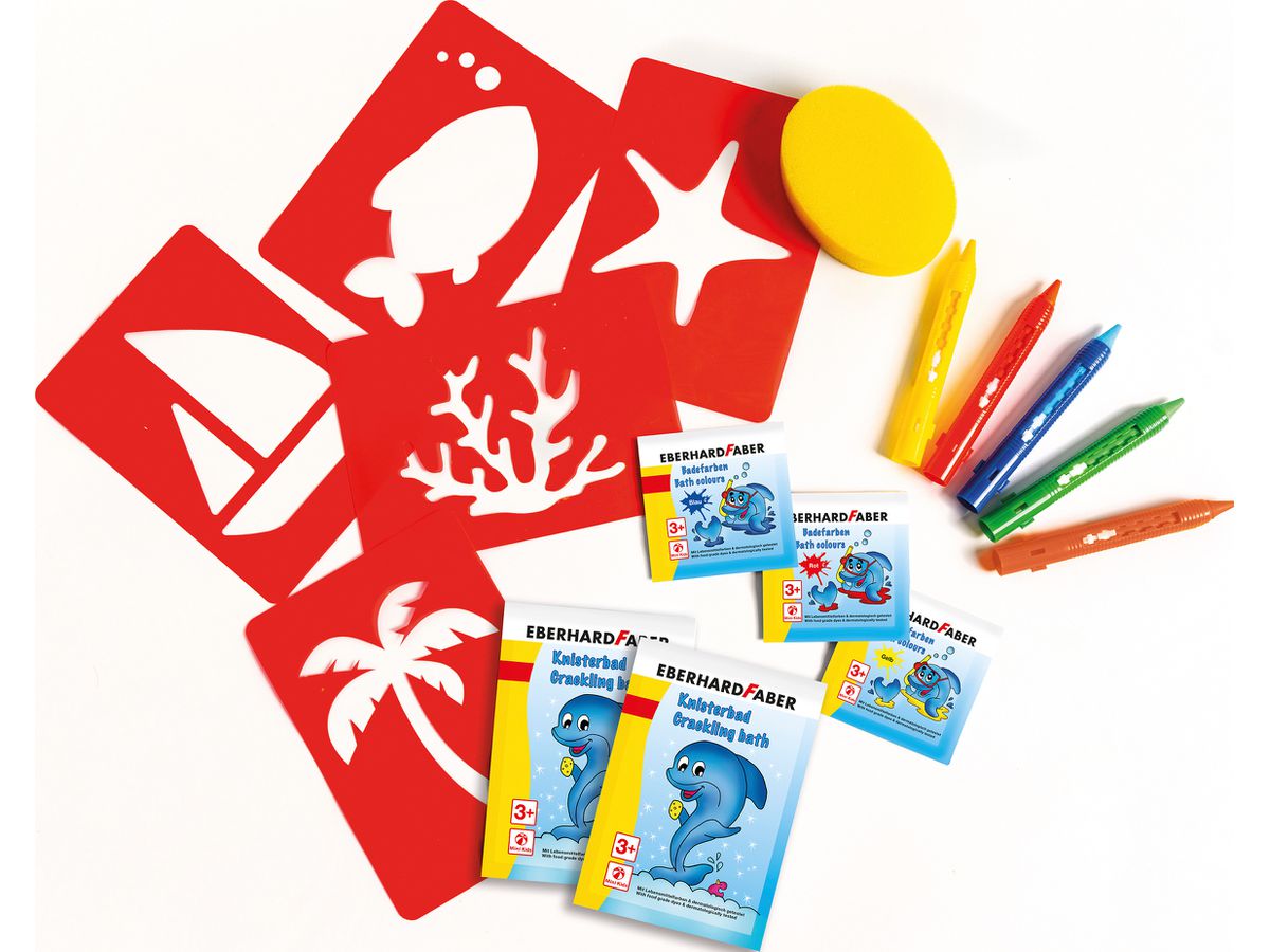 EBERHARD FABER Bathing fun box 524116 5 couleurs, pochoirs (4087205241168)