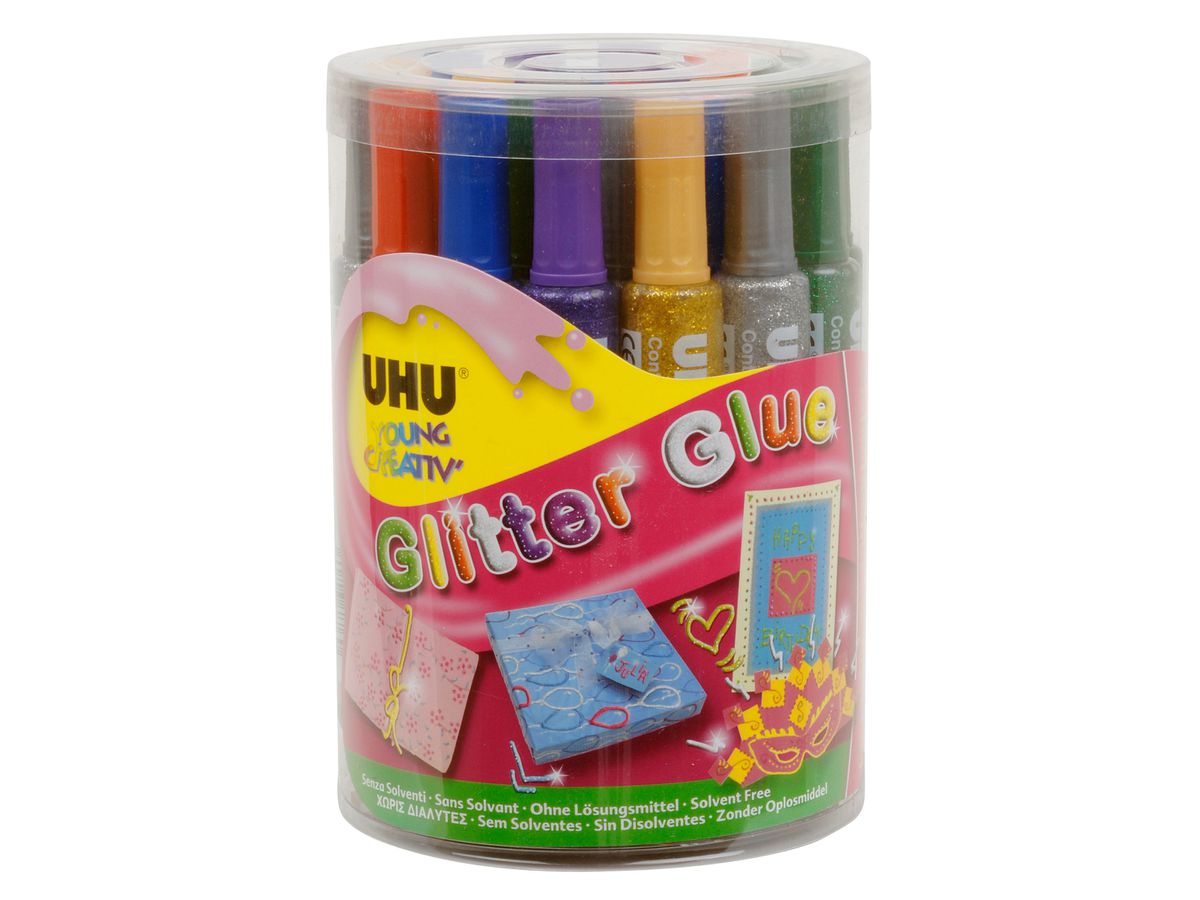 UHU Glitter Blue Box 76 24 pcs. (4026700390513)