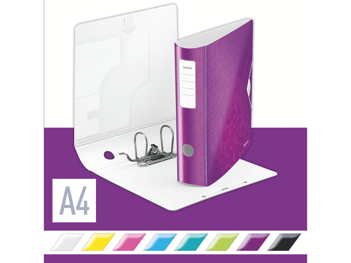 LEITZ Raccoglit. WOW Act. 180° 8.2cm 11060062 viola A4 (4002432105298)