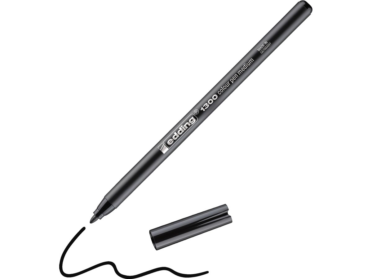 EDDING Stylo Fibre 1300 2mm 1300-1 noir (4004764288113)
