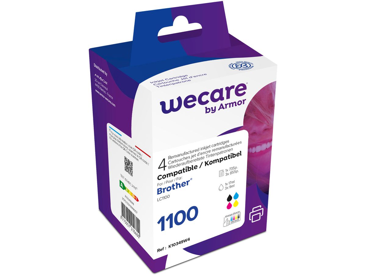 WECARE Multipack rebuilt CMYBK LC-1100VALWE p.Brother MFC-6490CW 17/3x9ml (8715057210600)