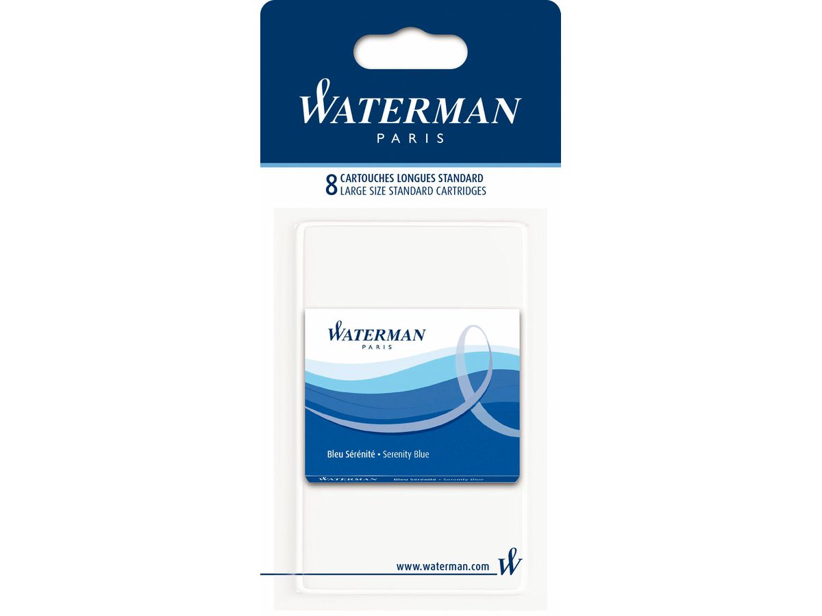 WATERMAN Cart. d'encre S0713021 bleu, 8 pcs. (3501170713020)